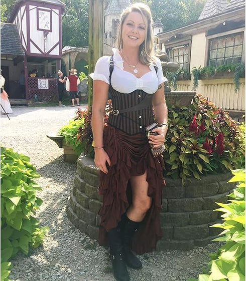 Women Steampunk Gothic Dance Costume Skirt
