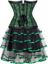 Corset Dresses Overbust Corset Skirt Set Moulin Rouge Showgirl Saloon Girl Costume Clubwear