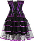 Corset Dresses Overbust Corset Skirt Set Moulin Rouge Showgirl Saloon Girl Costume Clubwear