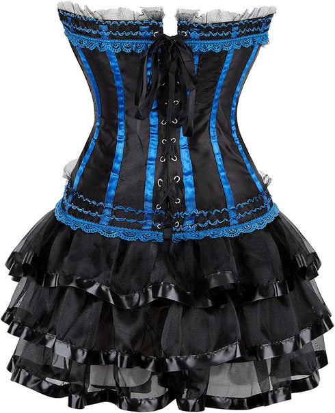 Corset Skirt Renaissance Corset Dress for Women Burlesque Corsets Costumes