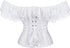 Women Corset Top with Lace Sleeve Bustier Waist Cincher Costume Tops