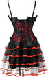 Corset Dresses Overbust Corset Skirt Set Moulin Rouge Showgirl Saloon Girl Costume Clubwear