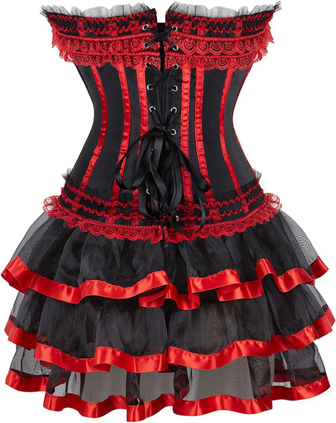 Corset Skirt Renaissance Corset Dress for Women Burlesque Corsets Costumes