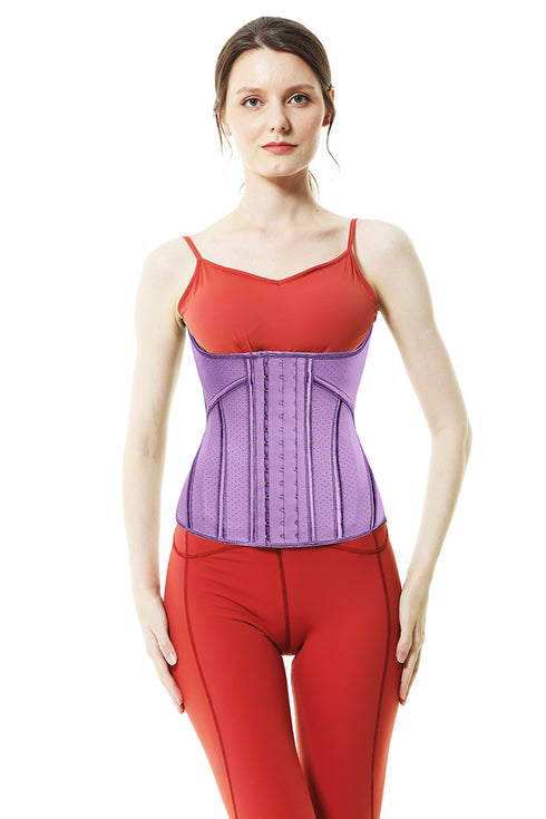 Women Breathable Latex Waist Trainer 19 Steel Boned Underbust Body Shaper Fajas