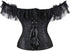 Women Corset Top with Lace Sleeve Bustier Waist Cincher Costume Tops