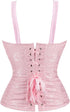 Fashion Women Waist Cincher Overbust Brocade Vest Corset