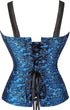 Fashion Women Waist Cincher Overbust Brocade Vest Corset