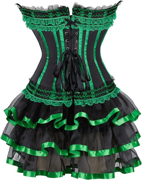 Corset Skirt Renaissance Corset Dress for Women Burlesque Corsets Costumes