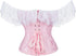 Women Corset Top with Lace Sleeve Bustier Waist Cincher Costume Tops