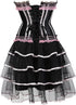 Corset Dresses Overbust Corset Skirt Set Moulin Rouge Showgirl Saloon Girl Costume Clubwear