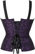 Fashion Women Waist Cincher Overbust Brocade Vest Corset
