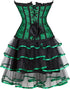 Corset Dresses Overbust Corset Skirt Set Moulin Rouge Showgirl Saloon Girl Costume Clubwear