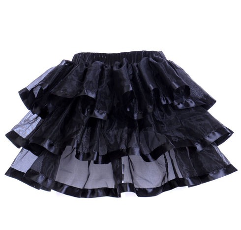 Organza Petticoat Mesh Ruffle Princess Ballet Costume Skirt Tulle Tutu