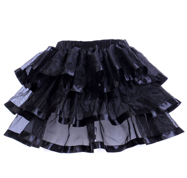 Organza Petticoat Mesh Ruffle Princess Ballet Costume Skirt Tulle Tutu