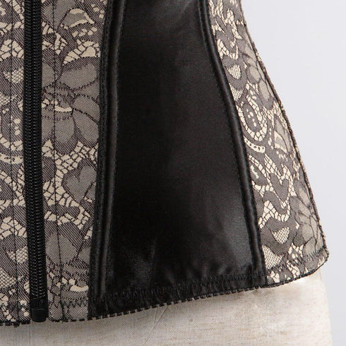 Fashion Women Waist Cincher Overbust Brocade Vest Corset