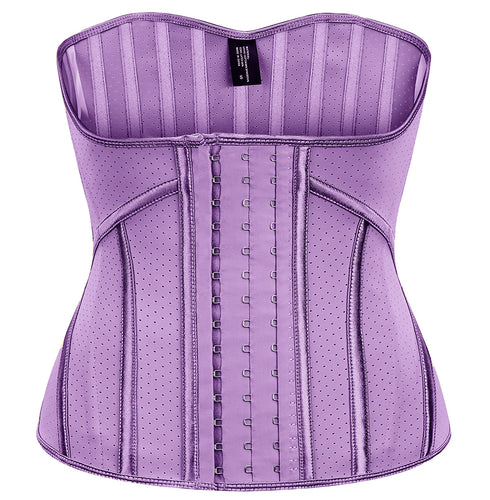 Women Breathable Latex Waist Trainer 19 Steel Boned Underbust Body Shaper Fajas