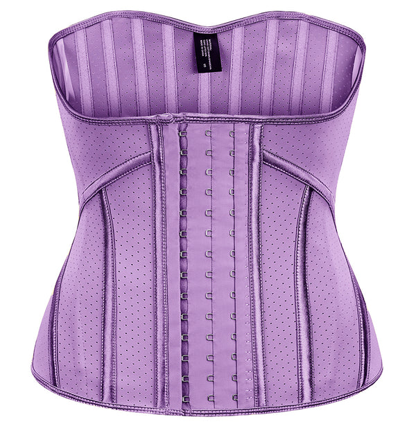 Women Breathable Latex Waist Trainer 19 Steel Boned Underbust Body Shaper Fajas