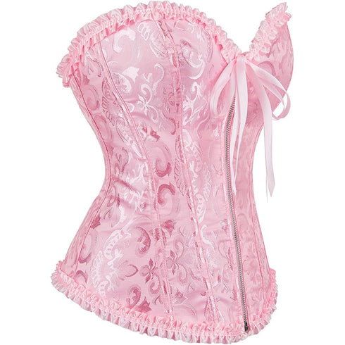 Women's Corset Bustier Top Sexy Lingerie Sets Black Red Overbust