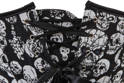 Plus Size Underbust Retro Skull Steampunk Corsets for Women