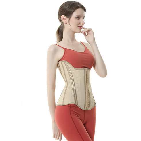 Breathable Latex Waist Trainer for Women 19 Steel Boned Underbust Body Shaper Fajas