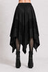 Womens Renaissance Skirt Asymmetrical Flowy Goth Skirt