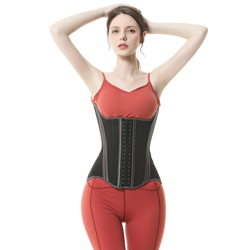 Breathable Latex Waist Trainer for Women 19 Steel Boned Underbust Body Shaper Fajas