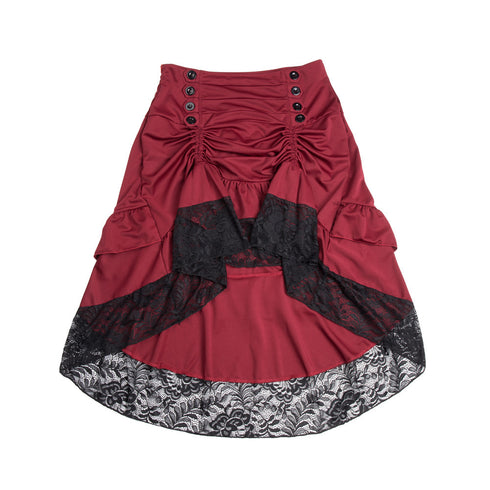 Classical Steampunk Gothic Lace Skirt For Corset