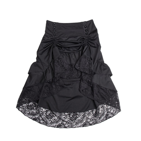 Classical Steampunk Gothic Lace Skirt For Corset