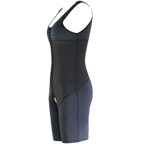 Men Body Shaper Tummy Control Jumpsuit Adjustable Shapewear Open Crotch Bodysuit