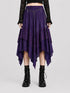Womens Renaissance Skirt Asymmetrical Flowy Goth Skirt
