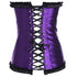 Beauty Floral Trim Burlesque Lace Up Overbust Corset