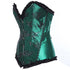 Beauty Floral Trim Burlesque Lace Up Overbust Corset