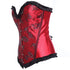 Beauty Floral Trim Burlesque Lace Up Overbust Corset