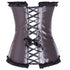 Beauty Floral Trim Burlesque Lace Up Overbust Corset