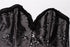 Beauty Floral Trim Burlesque Lace Up Overbust Corset