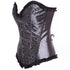 Beauty Floral Trim Burlesque Lace Up Overbust Corset
