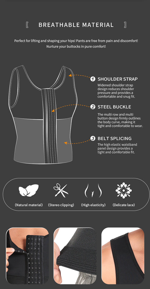 Body Shaper Compression Shirt for Men Faja Camisilla de Hombres