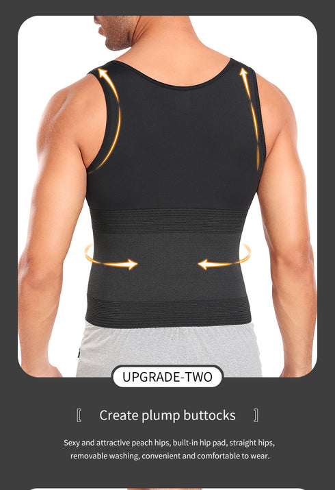 Body Shaper Compression Shirt for Men Faja Camisilla de Hombres