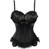 Bowknot Trim Sexy Removable Spaghetti Strap Overbust Corset