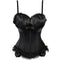 Bowknot Trim Sexy Removable Spaghetti Strap Overbust Corset