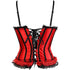 Bowknot Trim Sexy Removable Spaghetti Strap Overbust Corset
