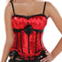 Bowknot Trim Sexy Removable Spaghetti Strap Overbust Corset