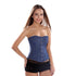 Classic Comfortable Blue Denim Jean Overbust Bustier Corset