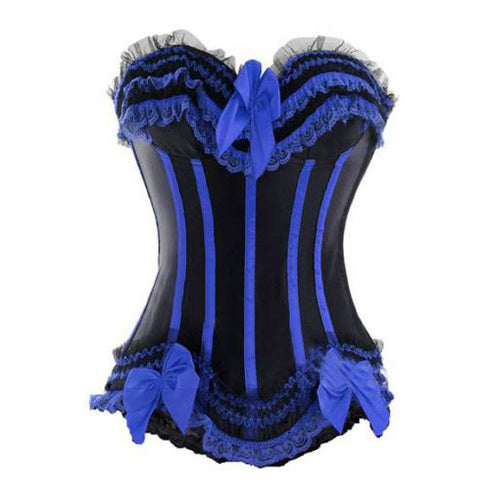 Classic Fashion Trim Pattern Bow Lace Overbust Corset
