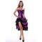 Clubbing Corset Purple Satin with Skirts Fancy Dress Victorian Costume