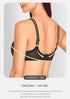 Comfort Breathable Anti-Sagging Push Up Ultra Thin Underwired Black Plus Size Lace Bra