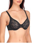Comfort Breathable Anti-Sagging Push Up Ultra Thin Underwired Black Plus Size Lace Bra