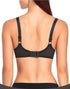 Comfort Breathable Anti-Sagging Push Up Ultra Thin Underwired Black Plus Size Lace Bra