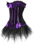 Corset Dress Bustier Corset Top Skirt Burlesque for Women Halloween Costume