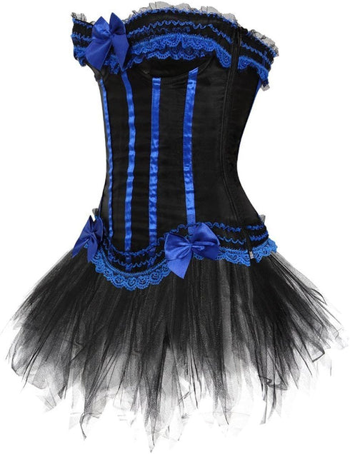 Corset Dress Bustier Corset Top Skirt Burlesque for Women Halloween Costume